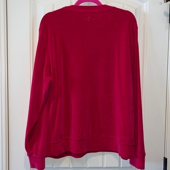 𝅺zyia plush soft sweatshirt raspberry hot pink 3XL lounge gym cozy snuggly - Picture 8 of 8